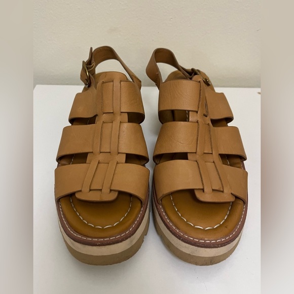 Sofft Women's Patrina platform leather sandals, Tan, Size 8 - Picture 2 of 9